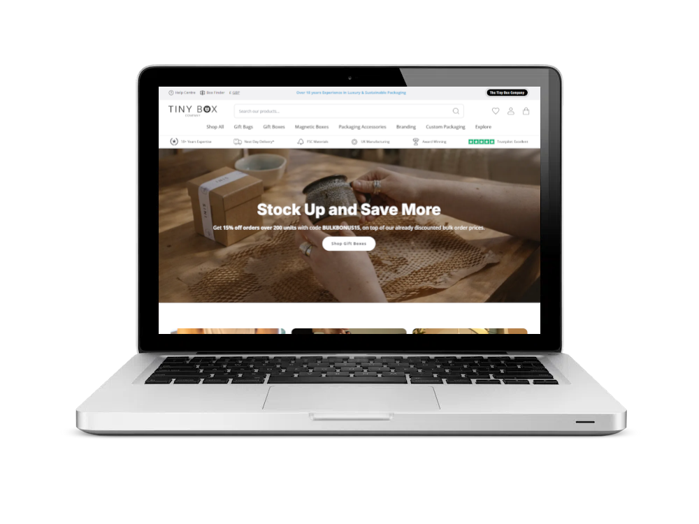 Tiny Box Company B2B Ecommerce